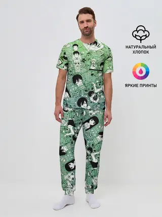 Мужская пижама с брюками / 