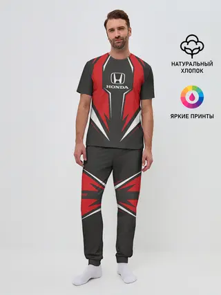 Мужская пижама с брюками / Honda Driver team Red