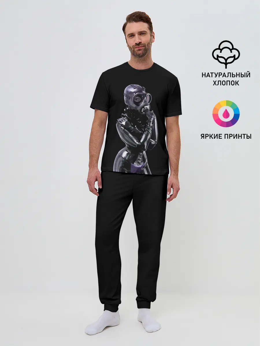 Мужская пижама с брюками / Black