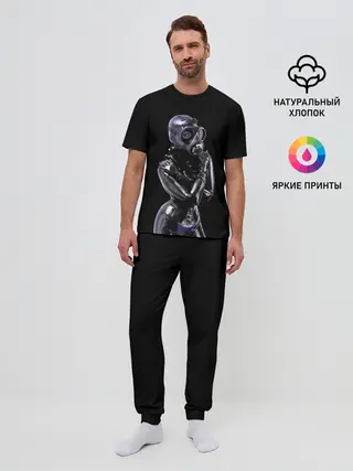 Мужская пижама с брюками / Black