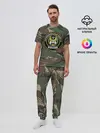 Мужская пижама с брюками / Автомобильные войска камуфляж