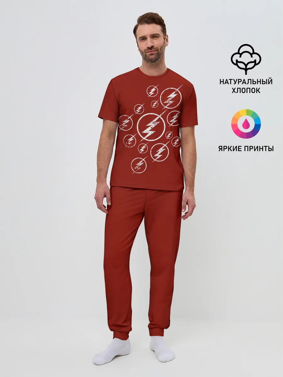 Мужская пижама с брюками / The Flash Logo
