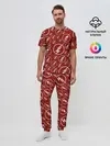 Мужская пижама с брюками / The Flash Logo Pattern