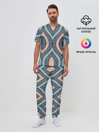 Мужская пижама с брюками / Восточный орнамент