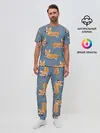 Мужская пижама с брюками / Корги с бабочкой