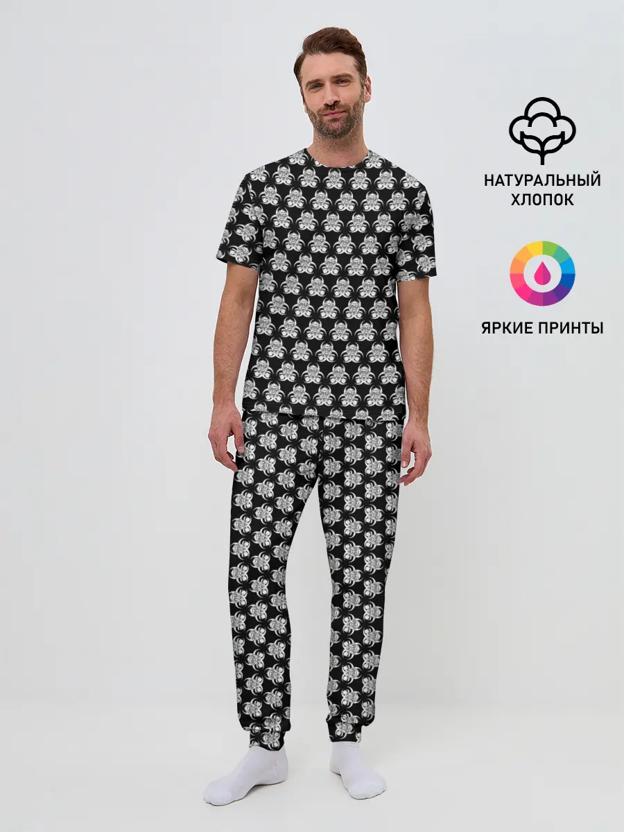 Мужская пижама с брюками / Узор 2020
