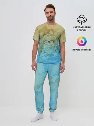 Мужская пижама с брюками / 
