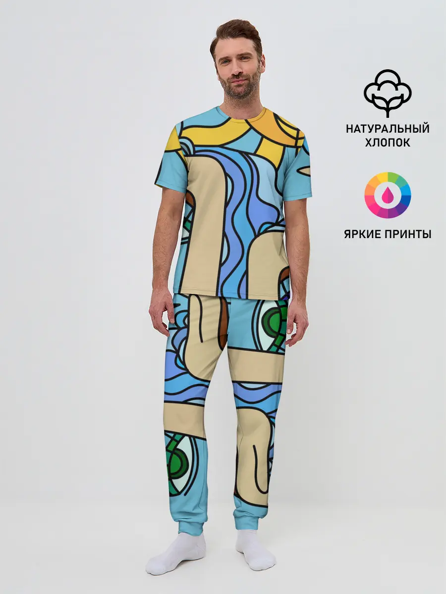 Мужская пижама с брюками / Мысли чокнутого