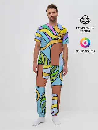Мужская пижама с брюками / Мысли чокнутого