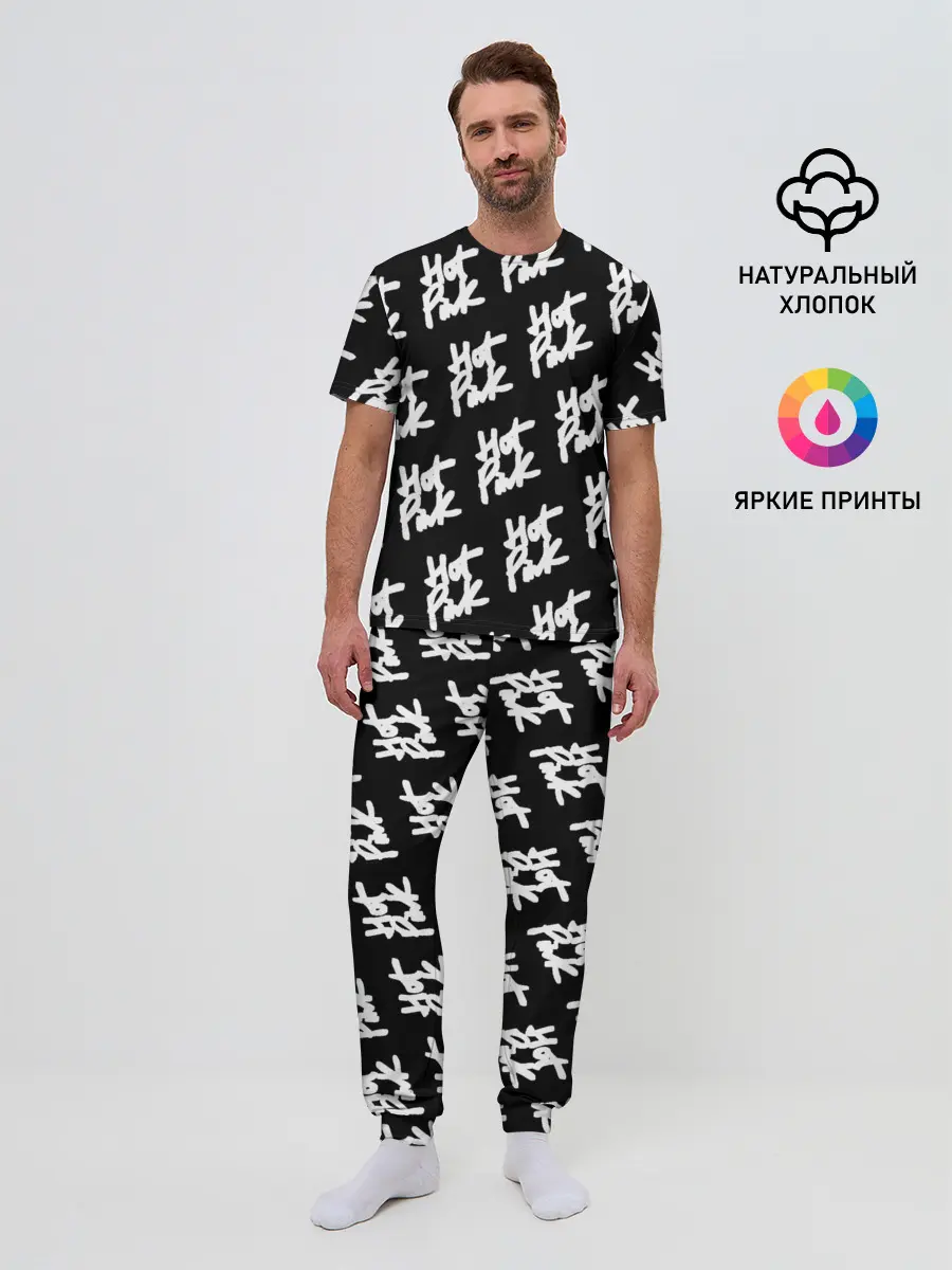 Мужская пижама с брюками / HOT PINK