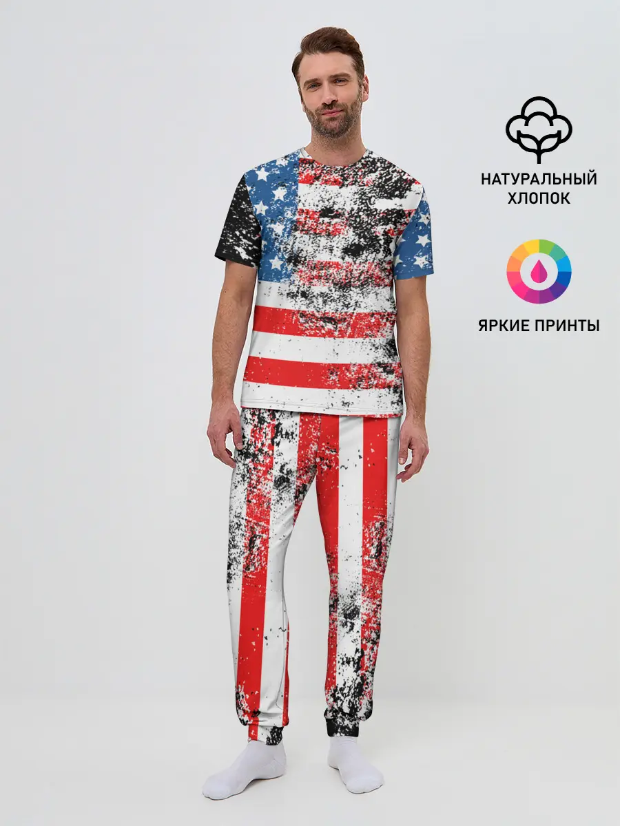 Мужская пижама с брюками / США