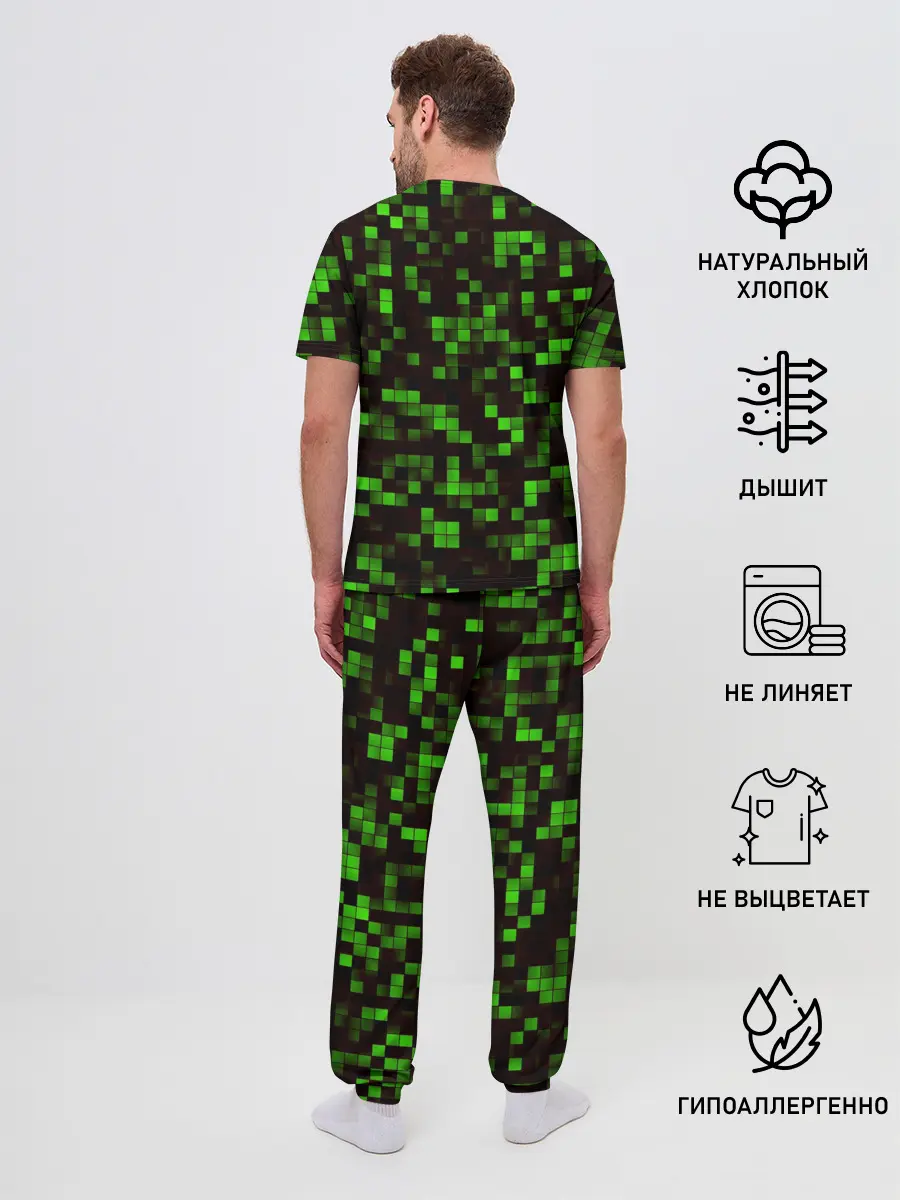 Мужская пижама с брюками / MINECRAFT CREEPER