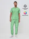 Мужская пижама с брюками / dinosaurs green