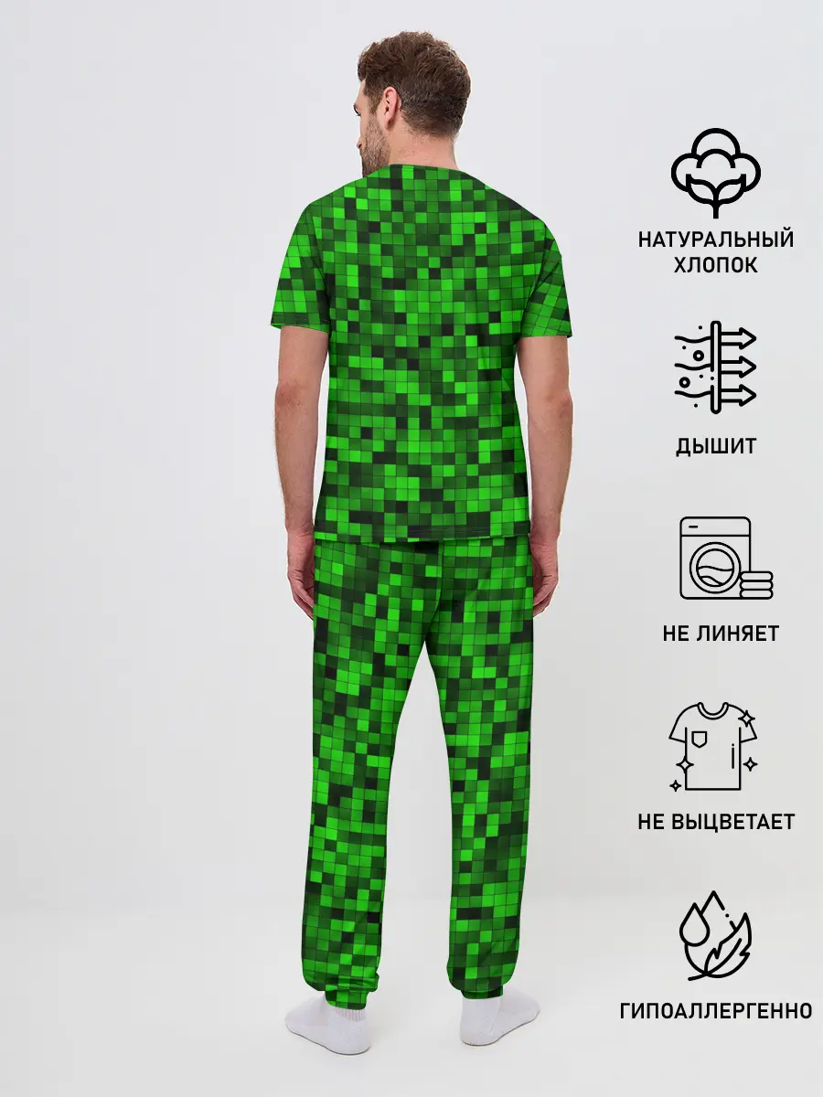 Мужская пижама с брюками / MINECRAFT CREEPER