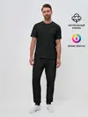 Мужская пижама с брюками / Текстура геометрия ромбы черны