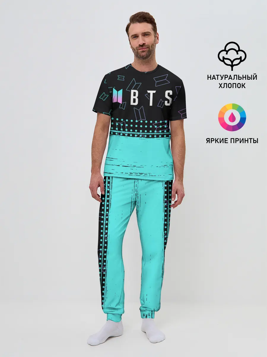 Мужская пижама с брюками / BTS / БТС