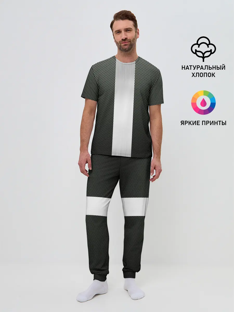 Мужская пижама с брюками / Карбоновый занавес