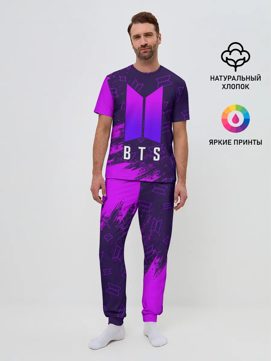 Мужская пижама с брюками / BTS / БТС