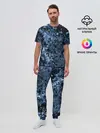 Мужская пижама с брюками / абстракция жидкость