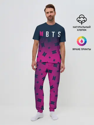 Мужская пижама с брюками / BTS / БТС