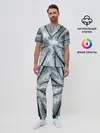 Мужская пижама с брюками / Деревья вид снизу мрачный