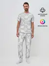 Мужская пижама с брюками / 3D WHITE