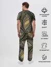 Мужская пижама с брюками / Абстракция глаз узор линии