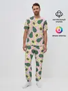 Мужская пижама с брюками / avocado