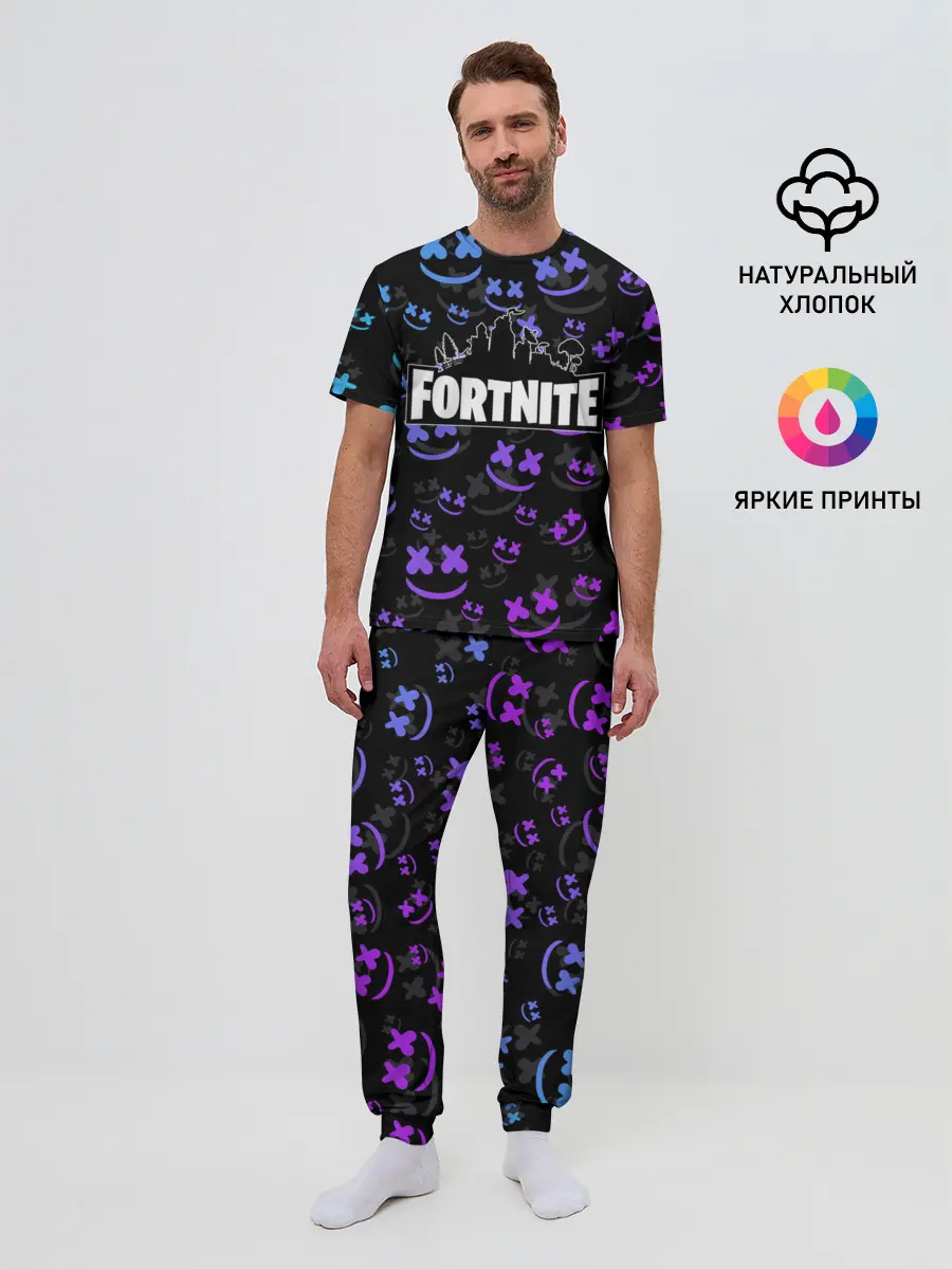Мужская пижама с брюками / FORTNITE | MARSHMELLO