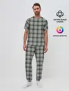 Мужская пижама с брюками / стиль джентльмены