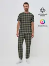 Мужская пижама с брюками / стиль Джентльмены