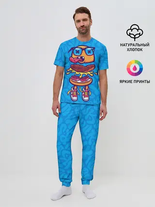 Мужская пижама с брюками / Бутерброд монстрик