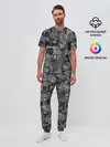Мужская пижама с брюками / дома