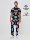 Мужская пижама с брюками / Neon skull
