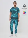 Мужская пижама с брюками / Neon lines