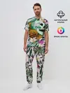 Мужская пижама с брюками / Череп в цветах
