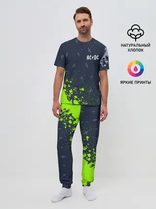 Мужская пижама с брюками / AC DС
