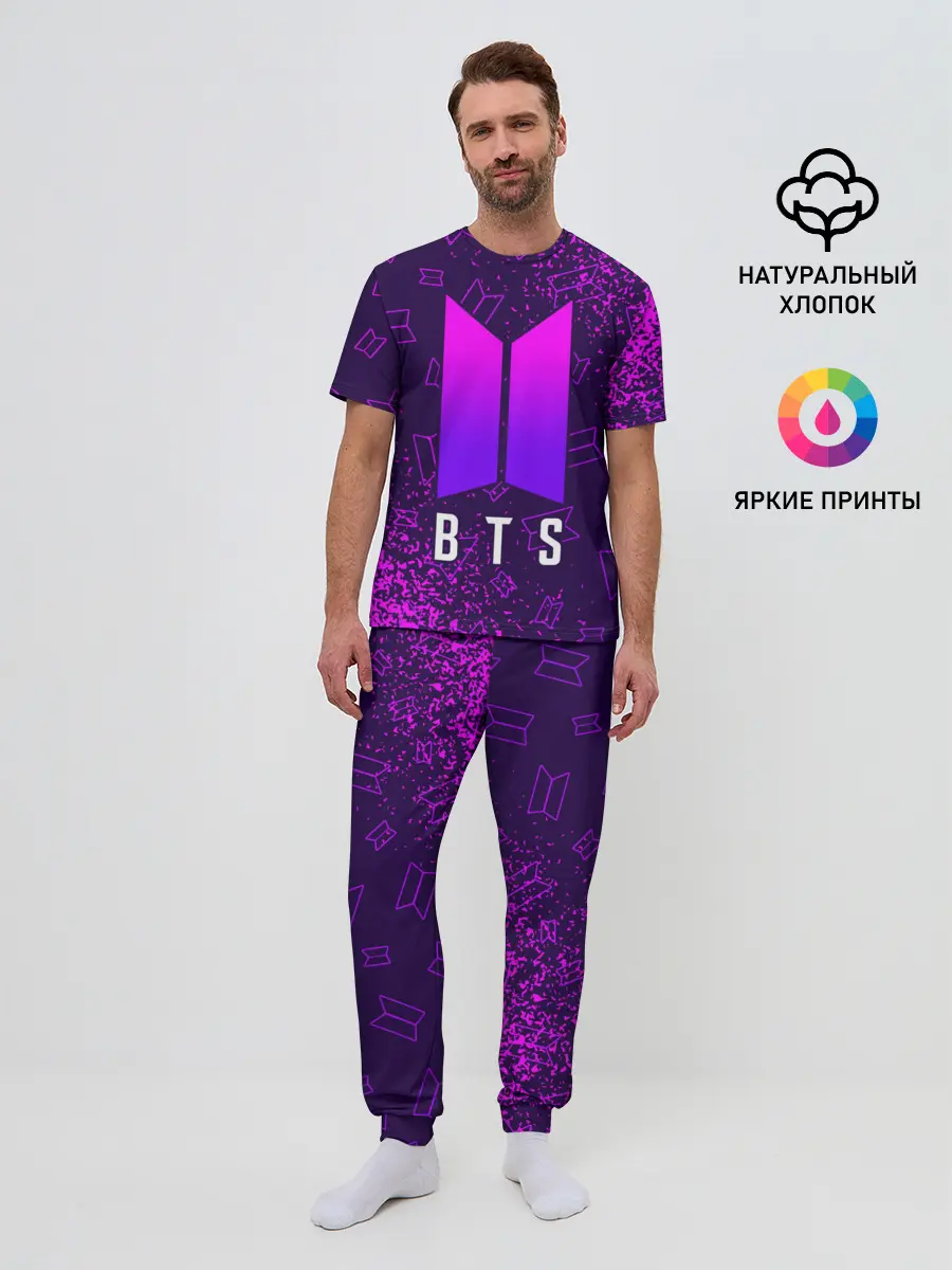 Мужская пижама с брюками / BTS / БТС