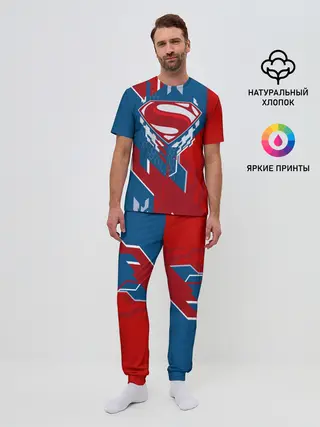 Мужская пижама с брюками / Знак Супермен