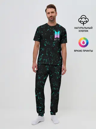 Мужская пижама с брюками / BTS / БТС