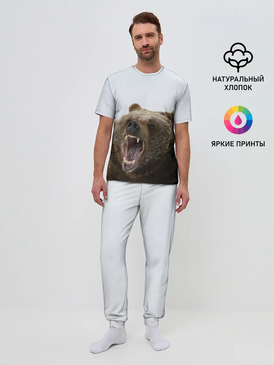 Мужская пижама с брюками / Bear
