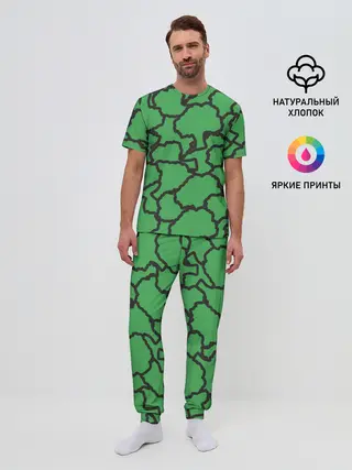 Мужская пижама с брюками / БРОККОЛИ