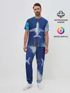Мужская пижама с брюками / Самолёт на небе