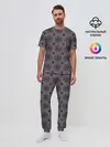 Мужская пижама с брюками / Серые зеркала