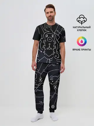 Мужская пижама с брюками / Гусеничка из Hollow Knight