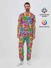 Мужская пижама с брюками / Pop art
