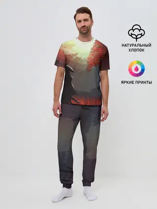 Мужская пижама с брюками / Самурай