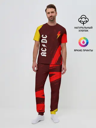 Мужская пижама с брюками / AC DС