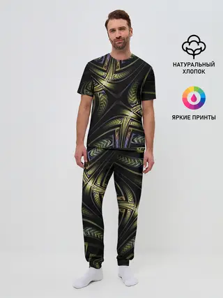 Мужская пижама с брюками / Абстракция