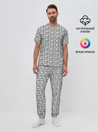 Мужская пижама с брюками / Архитектура